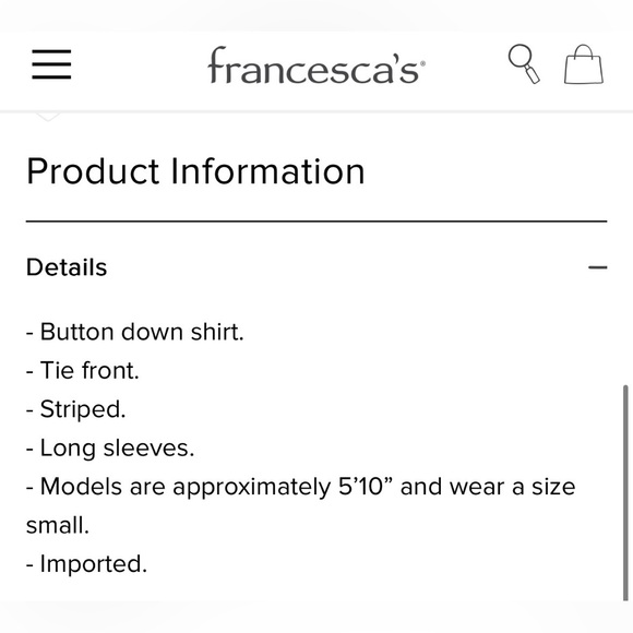 Francesca's Collections Pink and White Striped Button Down - Picture 5 of 5